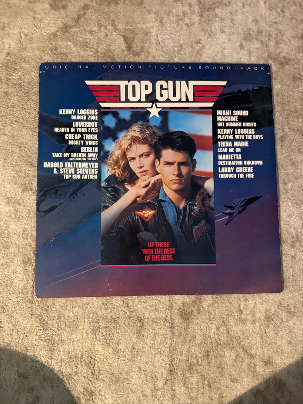 Top Gun vinyl record COVER ONLY